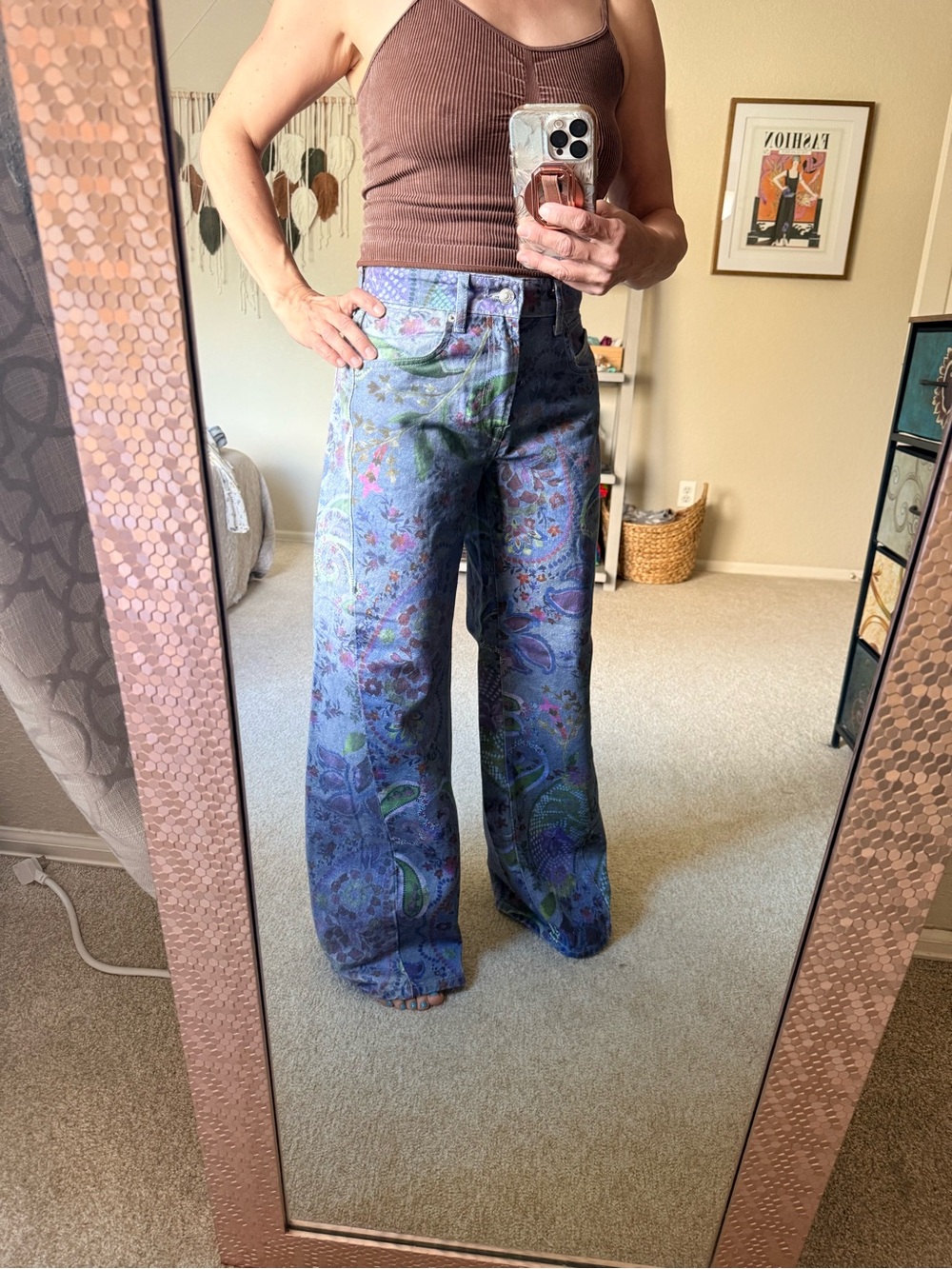 Free People Alter Ego Dusk Combo Wide-Leg Jeans size 25 - Picture 12 of 14